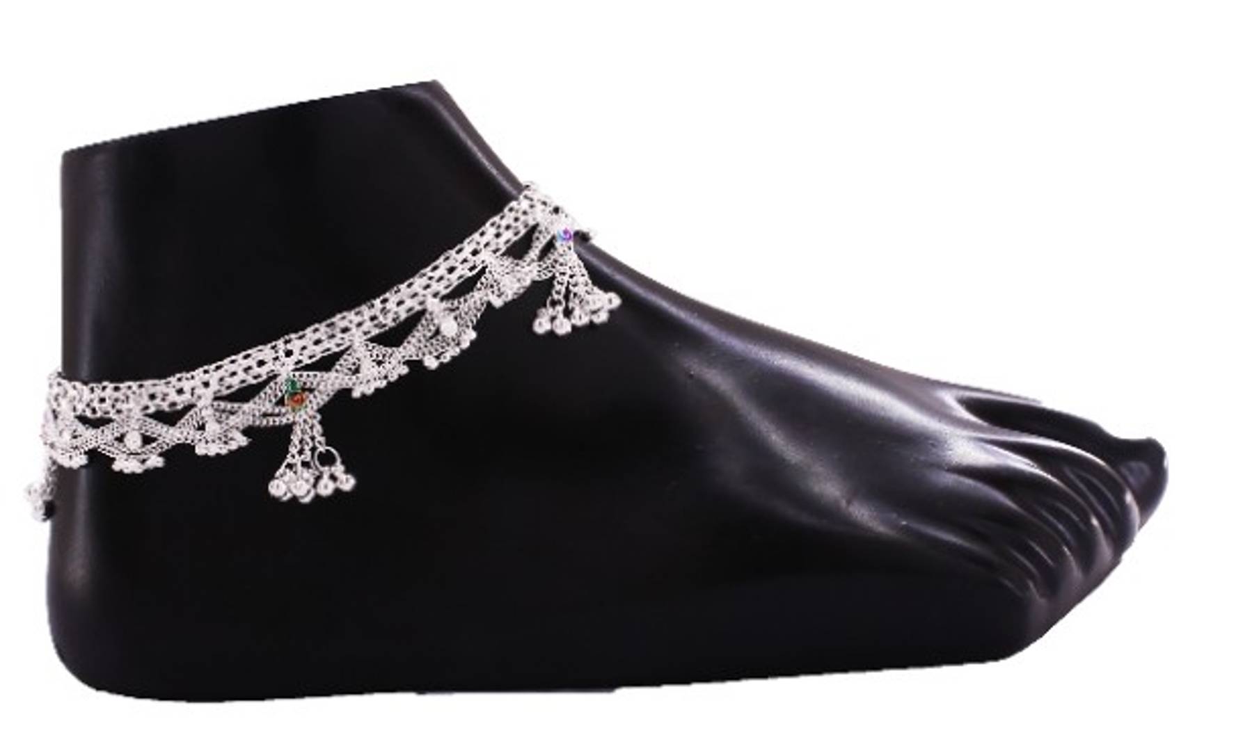 Silver Plated Designer Traditional Anklets